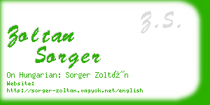 zoltan sorger business card